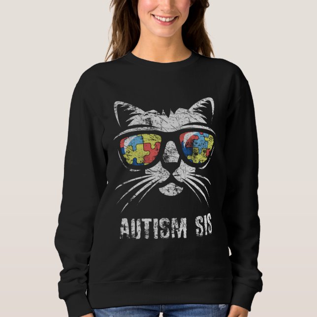 Sudadera Autism Sister Autism Awareness Month Support Accep (Anverso)
