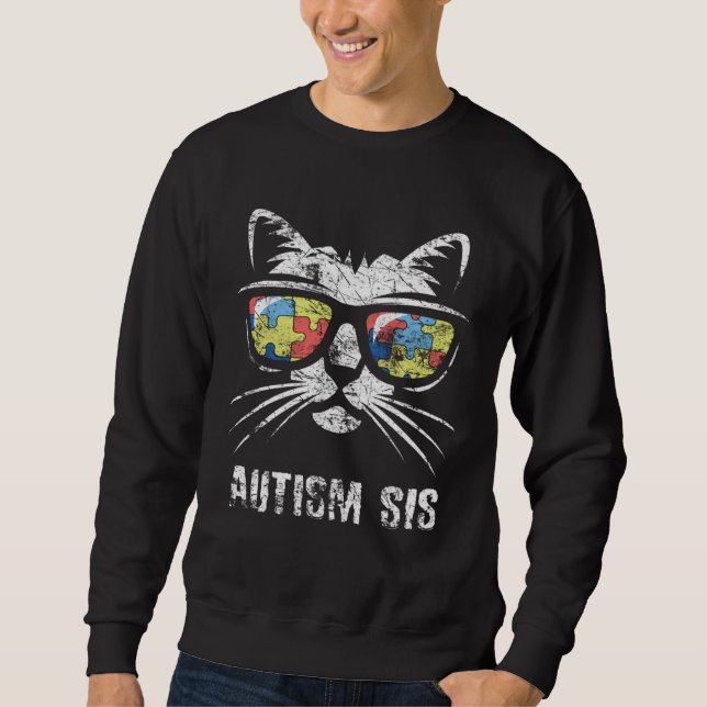 Sudadera Autism Sister Autism Awareness Month Support Accep (Anverso)