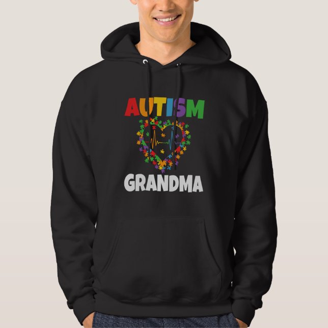 Sudadera Autismo Abuela Autismo Conciencia Abril (Anverso)