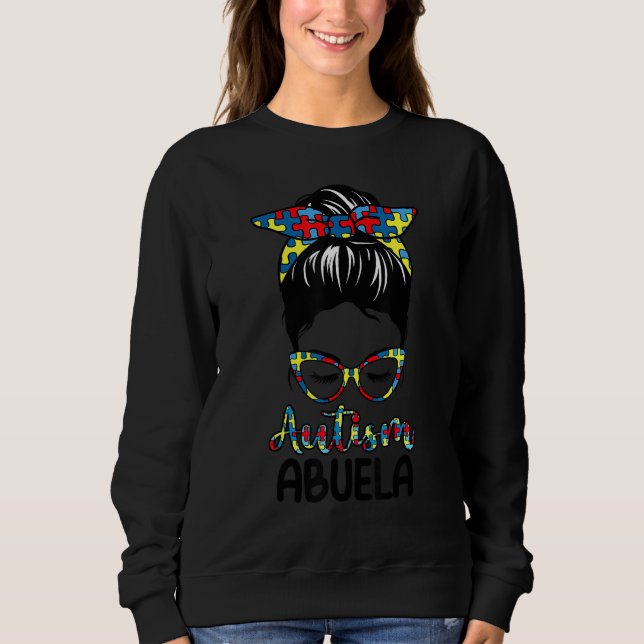 Sudadera Autismo abuela desordenado, broma, autismo, famili (Anverso)
