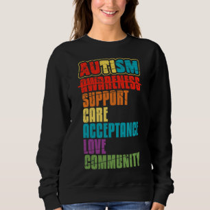 Sudadera Autismo Apoyo Aceptación De Atención Médica Para A
