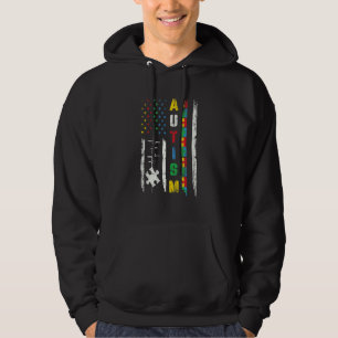 Sudadera Autismo Bandera Americana Rompe Conciencia Autista