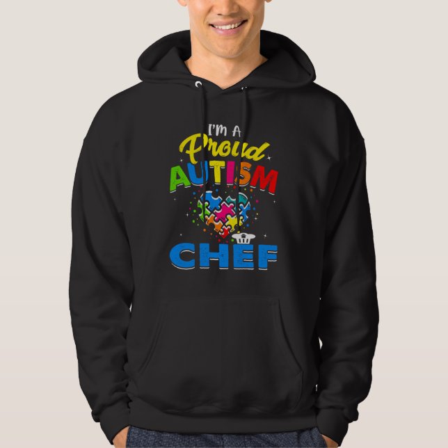 Sudadera Autismo Chef Autism Awareness Accept Support Love (Anverso)