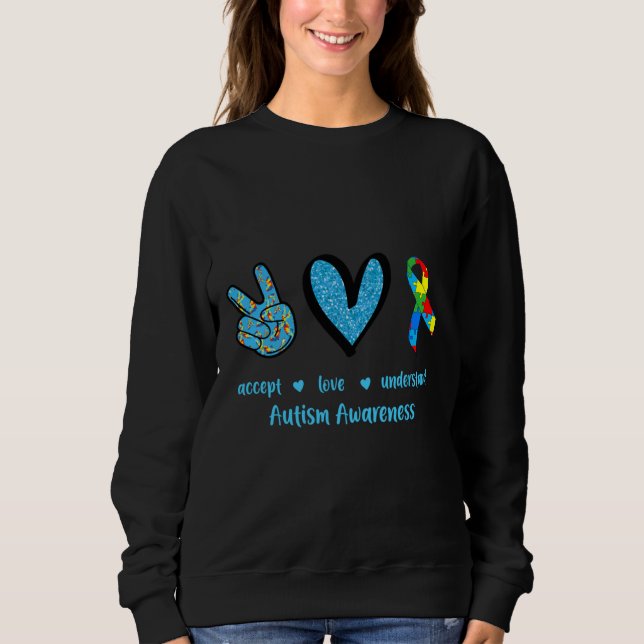 Sudadera Autismo Conciencia Acepta Amor Comprender El Autis (Anverso)