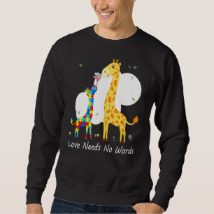 Sudadera Autismo Conciencia Amor No Necesita Palabras Giraf