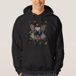 Sudadera Autismo Conciencia Chihuahua Puzzle Sungafas Autis