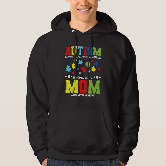 Sudadera Autismo Conciencia De Mamá Para Los Niños Autistas (Anverso)