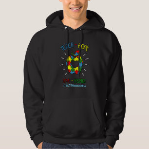 Sudadera Autismo Conciencia Enseñar Amor Esperanza Inspira