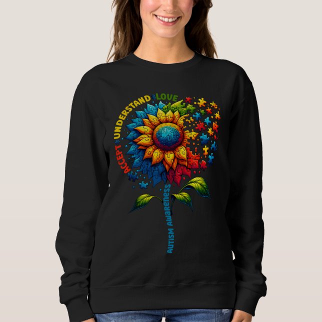 Sudadera Autismo Conciencia Girasol (Anverso)
