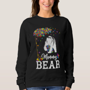 Sudadera Autismo Conciencia mami Bear Soporte autista