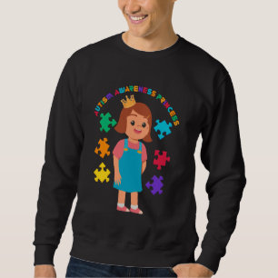 Sudadera Autismo Conciencia Princesa Puzzle Piece Autismo C