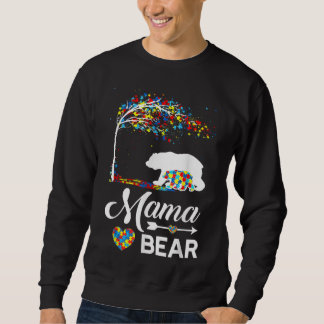 Sudadera Autismo Conciencia Regalo Mama Bear Apoya A Autist