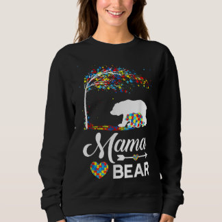 Sudadera Autismo Conciencia Regalo Mama Bear Apoya A Autist