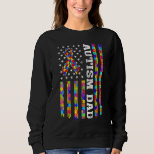 Sudadera Autismo Concienciación Autismo Papá Vintage Hombre