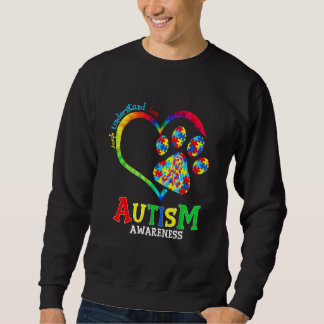 Sudadera Autismo Concienciación Corazón Pata Perro Apoyo au
