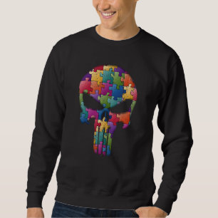 Sudadera Autismo cráneo Conciencia de mamá papá niños rompe