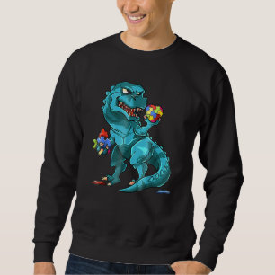 Sudadera Autismo de dinosaurios niños Dinosaurios Rex Cute