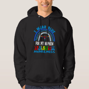 Sudadera Autismo de la abeja arcoiris azul Sobrino Amabilid