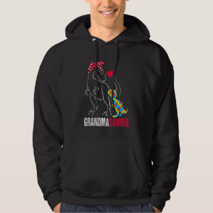 Sudadera Autismo de la abuela del abuelo T Rex Dinosaur