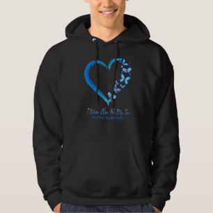 Sudadera Autismo De Mariposa Corazón Que Uso Azul Para Mi H