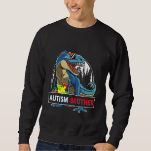 Sudadera Autismo Hermano Dinosaurio Rompecabezas Pieza Auti