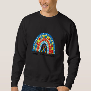 Sudadera Autismo Mamá Arcoiris Acepta Un Autismo Adaptable