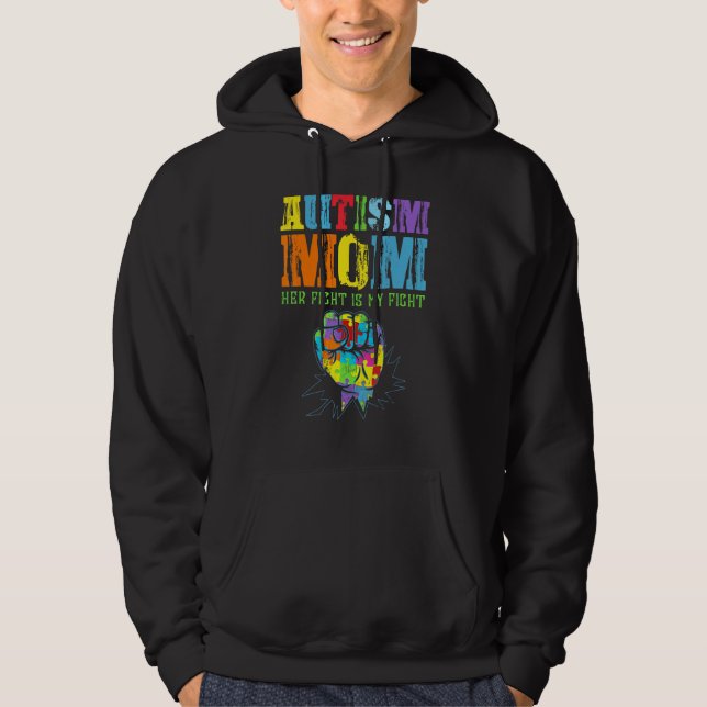 Sudadera Autismo Mamá Camina Su Lucha Es Mi Lucha (Anverso)