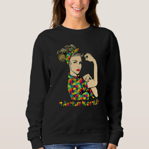 Sudadera Autismo Mamá Chicas de la vida con fuerza Motheru2