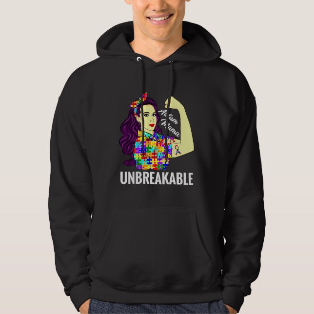Sudadera Autismo Mamá Conciencia Romper Cinta De Cintas Par (Anverso)