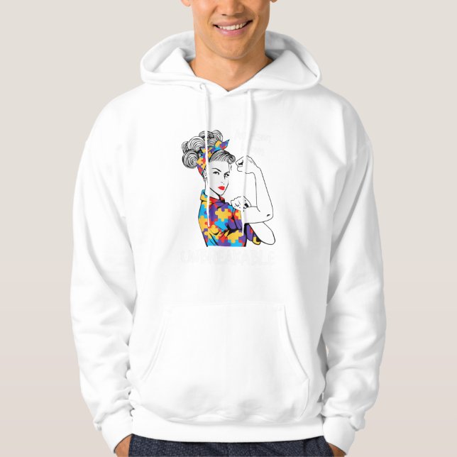 Sudadera Autismo Mamá inquebrantable (Anverso)