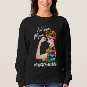 Sudadera Autismo Mamá Inquebrantable Conciencia Sobre El Au