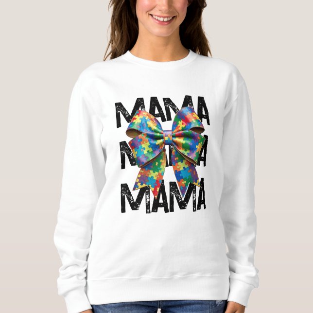 Sudadera Autismo Mama Ribbon (Anverso)
