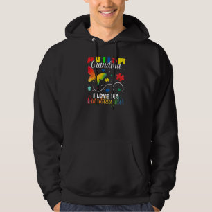 Sudadera Autismo mariposa femenino Abuela Amo a mi abuelo