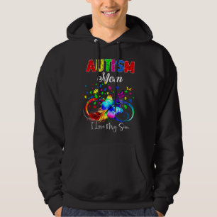 Sudadera Autismo mariposa Mamá amo a mi hijo apoya a Autist