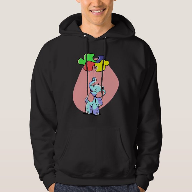 Sudadera Autismo Mini elefante (Anverso)