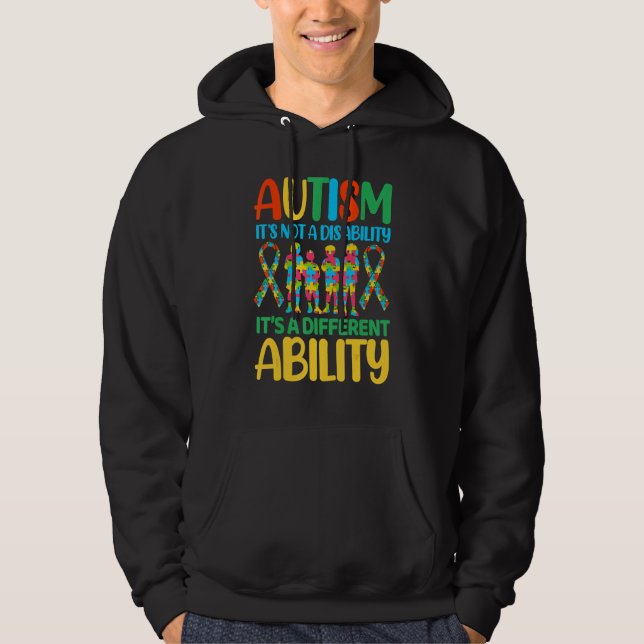 Sudadera Autismo No es una discapacidad Es una Arbil Difere (Anverso)