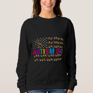 Sudadera Autismo Papá Bandera Americana