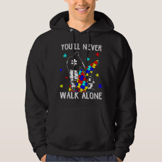 Sudadera Autismo Papá, nunca caminarás sola para apoyar las