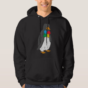 Sudadera Autismo Rompecabezas de Pingüino Cuidan Conciencia