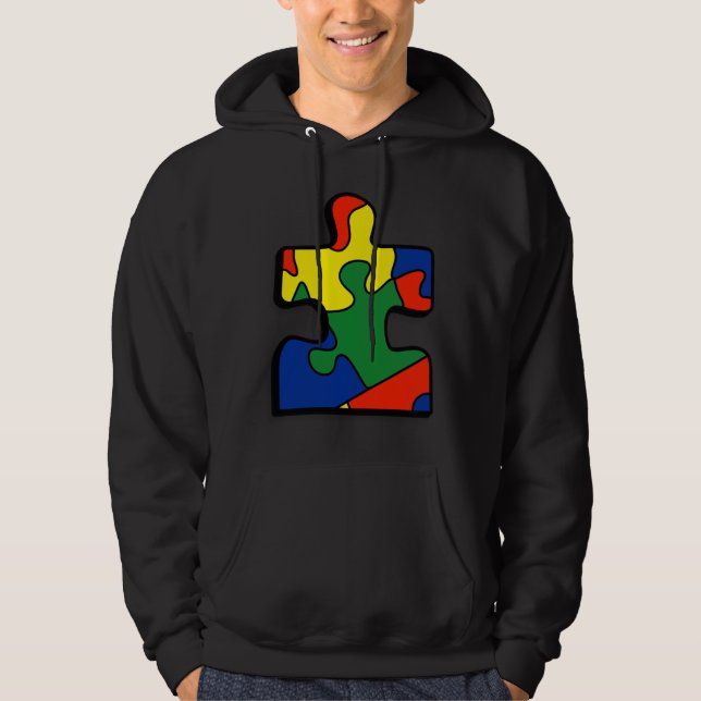 Sudadera Autismo Sensibilización colorida (Anverso)