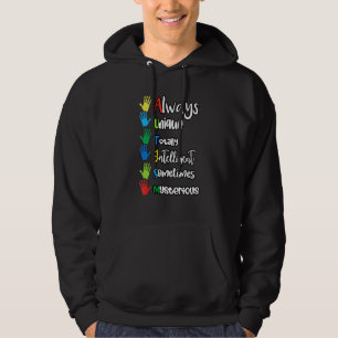 Sudadera Autismo Siempre Único Totalmente Inteligente A Vec