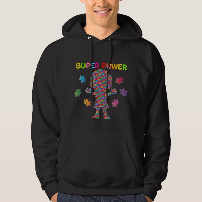 Sudadera Autismo, superpotencia (Anverso)