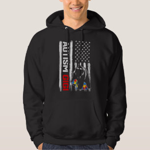 Sudadera Autismo vintage Gigi Con Bandera Estadounidense Co