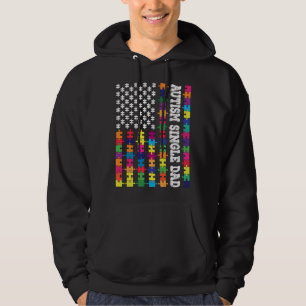Sudadera Autismo vintage Un solo papá: el enigma patriótico