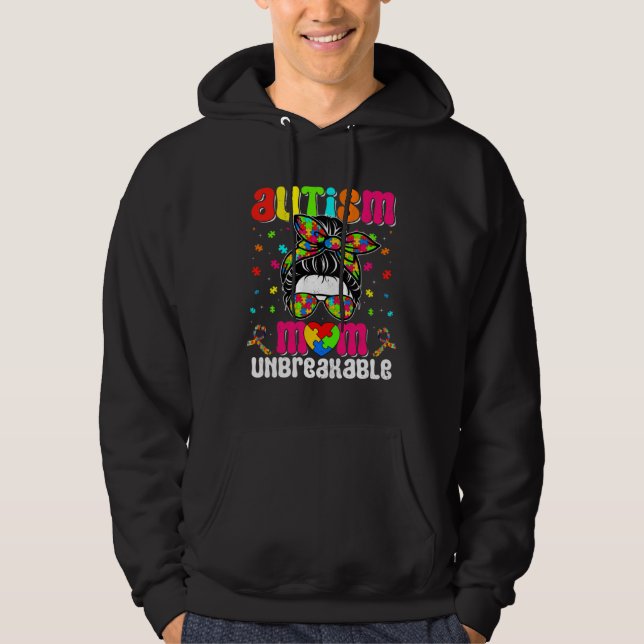 Sudadera Autistic Autism Awareness Mom Life Women Cute Moth (Anverso)