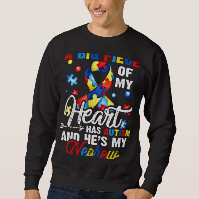 Sudadera Autistic Nephew Autism Awareness Month For Kids Bo (Anverso)