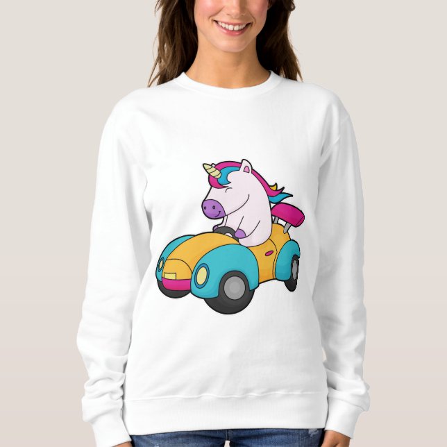 Sudadera Auto de Unicorn (Anverso)