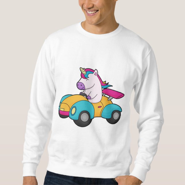 Sudadera Auto de Unicorn (Anverso)