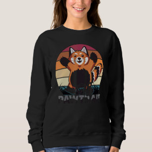 Sudadera Auto-retrato Oso Adorable Panda Rojo Cubierto