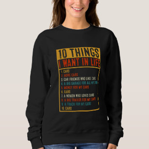 Sudadera Auto Vintage 10 Cosas Que Quiero En Mi Vida Coches